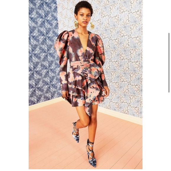 Ulla Johnson Dresses & Skirts - Ulla Johnson Semira Silk Floral Puff Sleeve Wrap Dress